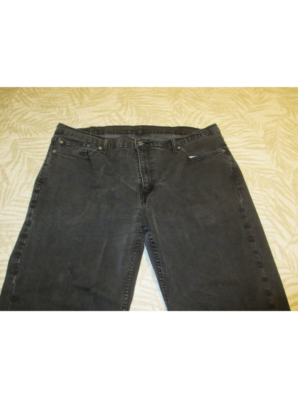 Levis Mens 514 Straight Fit Jeans W46 L32 Black Denim